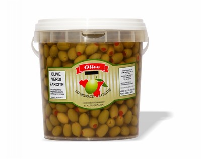Olive verdi farcite in salamoia (4Kg. sgocciolato)