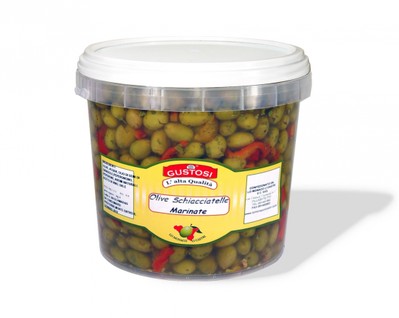 Olive schiacciatelle marinate (4Kg. sgocciolato)