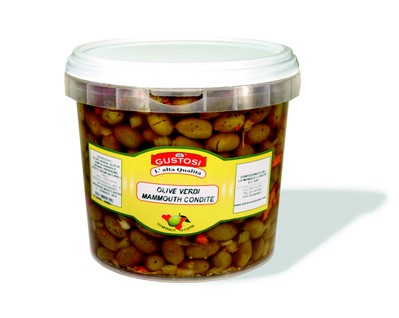 Olive verdi Mammouth condite (4Kg. sgocciolato)